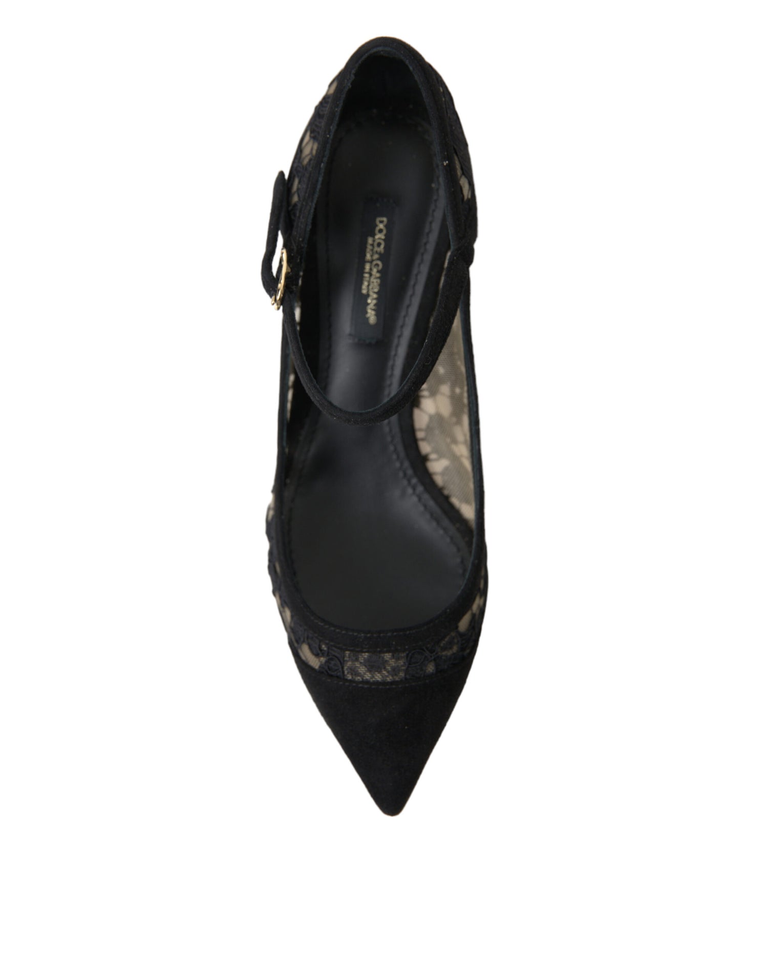 Dolce & Gabbana Black Viscose Taormina Lace Pumps Shoes - DEA STILOSA MILANO