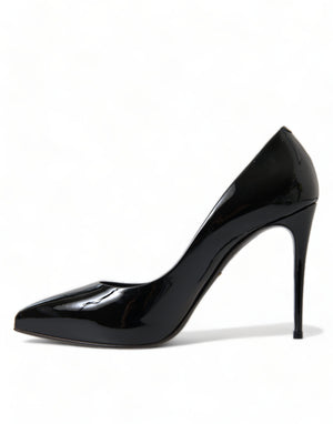 Dolce & Gabbana Black Patent Leather Pumps Heels Shoes - DEA STILOSA MILANO