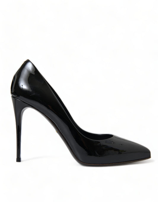 Dolce & Gabbana Black Patent Leather Pumps Heels Shoes - DEA STILOSA MILANO