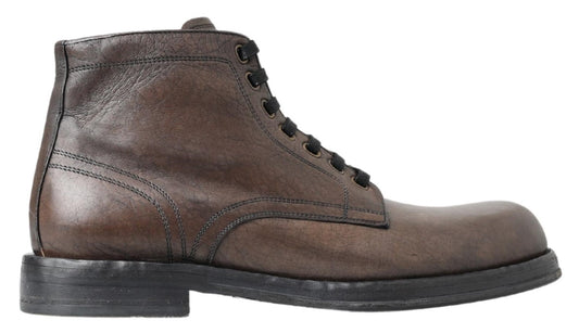 Dolce & Gabbana Brown Horse Leather Perugino Shoes - DEA STILOSA MILANO