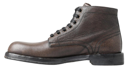 Dolce & Gabbana Brown Horse Leather Perugino Shoes - DEA STILOSA MILANO