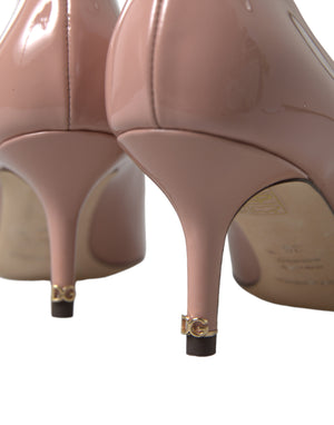 Dolce & Gabbana Pink Patent Leather Pumps Heels Shoes - DEA STILOSA MILANO