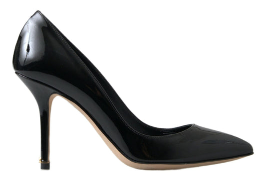 Dolce & Gabbana Black Patent Leather High Heels Pumps Shoes - DEA STILOSA MILANO