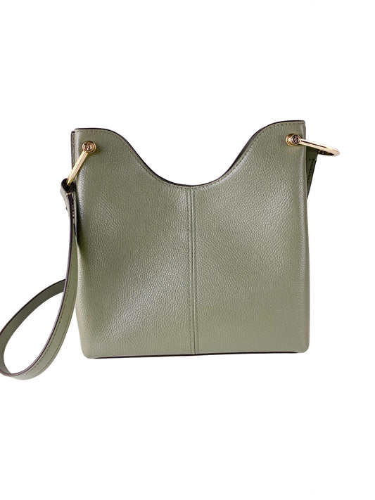 Michael Kors Joan Large Perforated Suede Leather Slouchy Messenger Handbag (Army Green) - DEA STILOSA MILANO