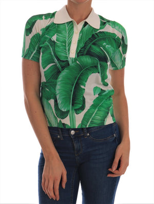 Dolce & Gabbana Green Banana Leaf  Polo T-shirt - DEA STILOSA MILANO