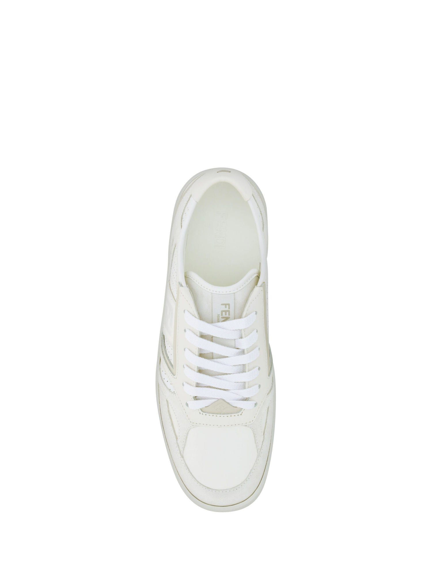 Fendi White Calf Leather Low Top Sneakers - DEA STILOSA MILANO