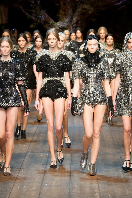 Dolce & Gabbana Black Clear Crystal Runway Blouse Top - DEA STILOSA MILANO
