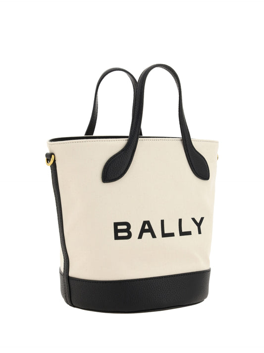 Bally White and Black Leather Bucket Bag - DEA STILOSA MILANO