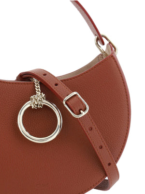 Chloé Brown Leather Small Arlène Shoulder Bag - DEA STILOSA MILANO