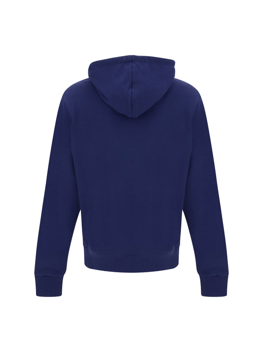 Balmain Blue Cotton Hoodie Sweatshirt - DEA STILOSA MILANO