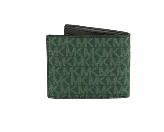 Michael Kors Gifting Slim Signature Bifold with Key Fob Box Set (Green/Marigold) - DEA STILOSA MILANO