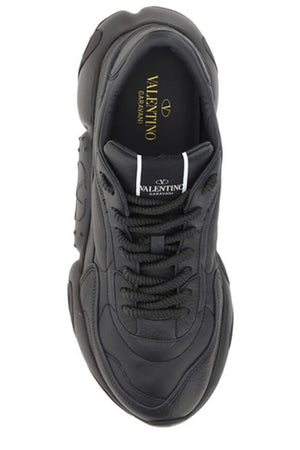 Valentino Black Calf Leather Garavani Sneakers - DEA STILOSA MILANO