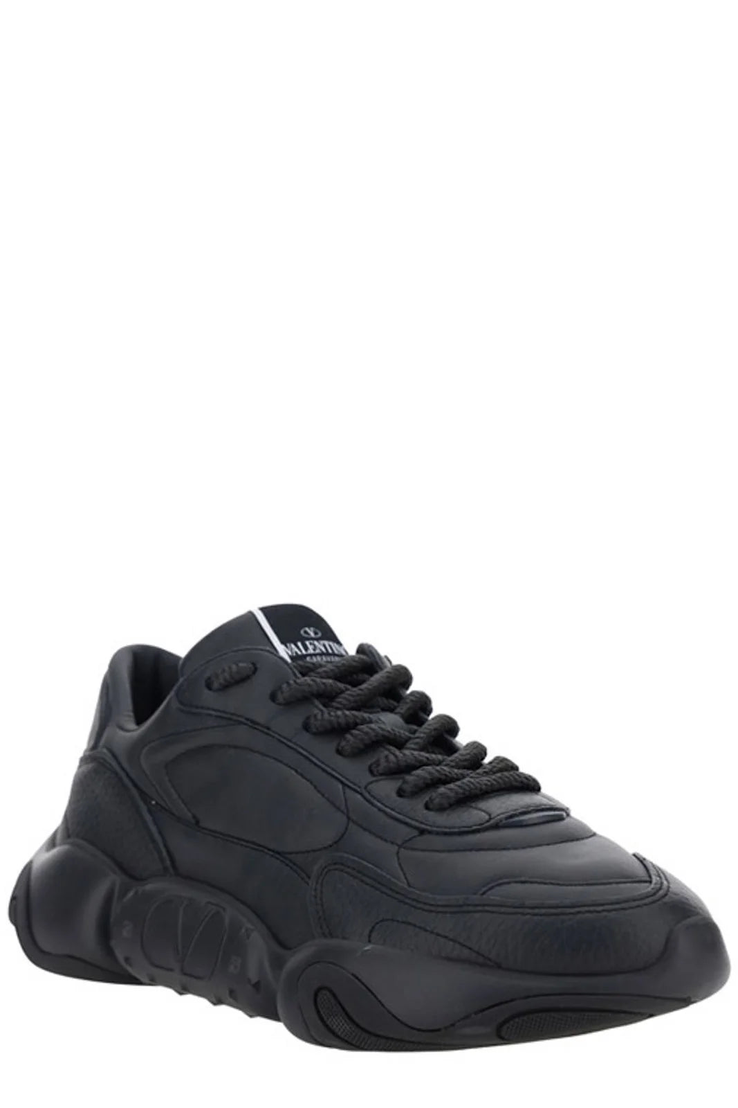 Valentino Black Calf Leather Garavani Sneakers - DEA STILOSA MILANO