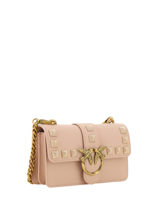 PINKO Pink Leather Mini Love One Shoulder Bag - DEA STILOSA MILANO