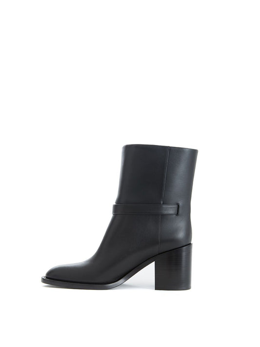 Burberry Black Leather Ankle Boots - DEA STILOSA MILANO