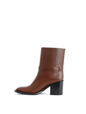 Burberry Brown Leather Ankle Boots - DEA STILOSA MILANO