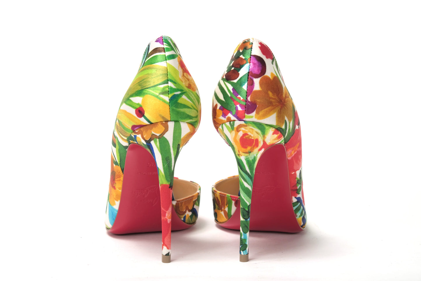 Christian Louboutin Multicolor Flower Printed High Heels Pumps Shoes - DEA STILOSA MILANO