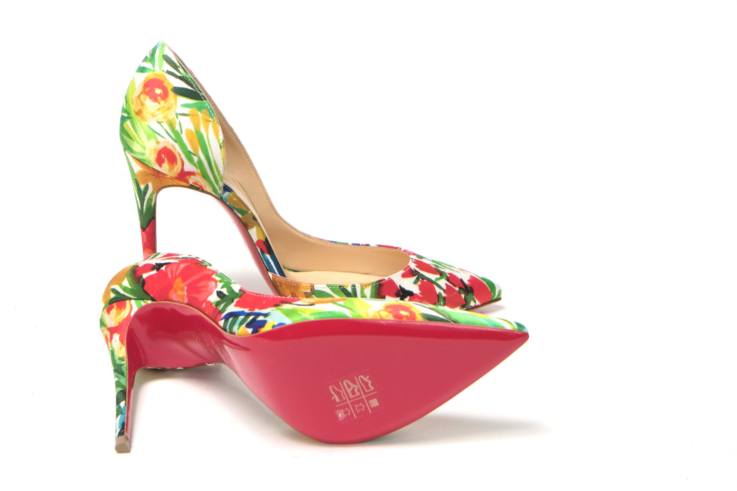 Christian Louboutin Multicolor Flower Printed High Heels Pumps Shoes - DEA STILOSA MILANO