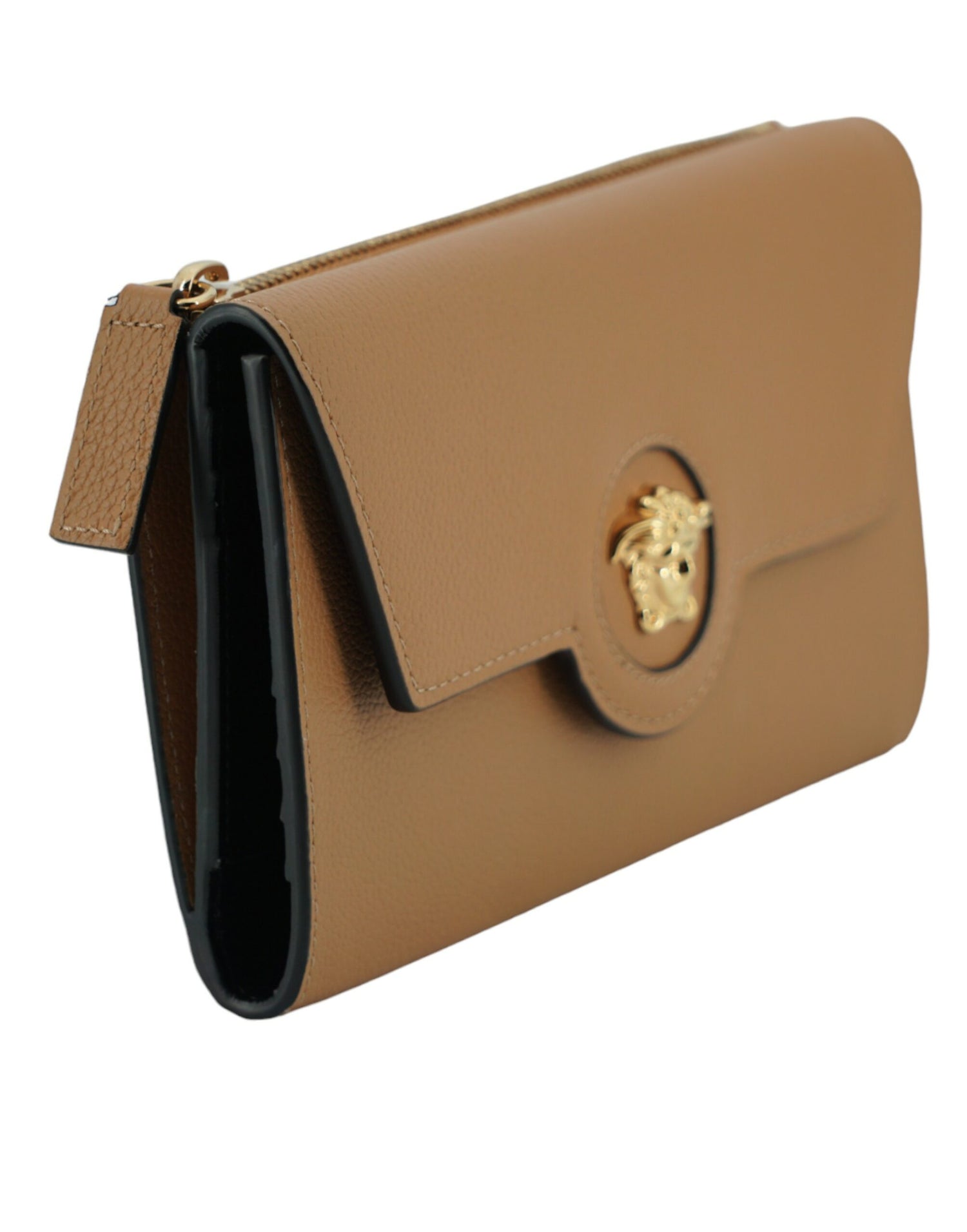 Versace Brown Calf Leather Medusa Wallet - DEA STILOSA MILANO