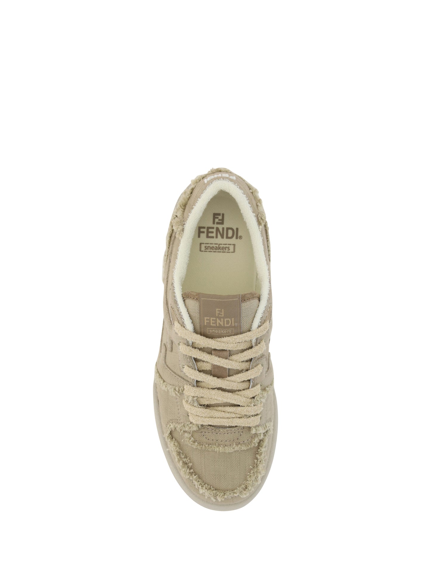 Fendi Grey Calf Leather Low Top Sneakers - DEA STILOSA MILANO