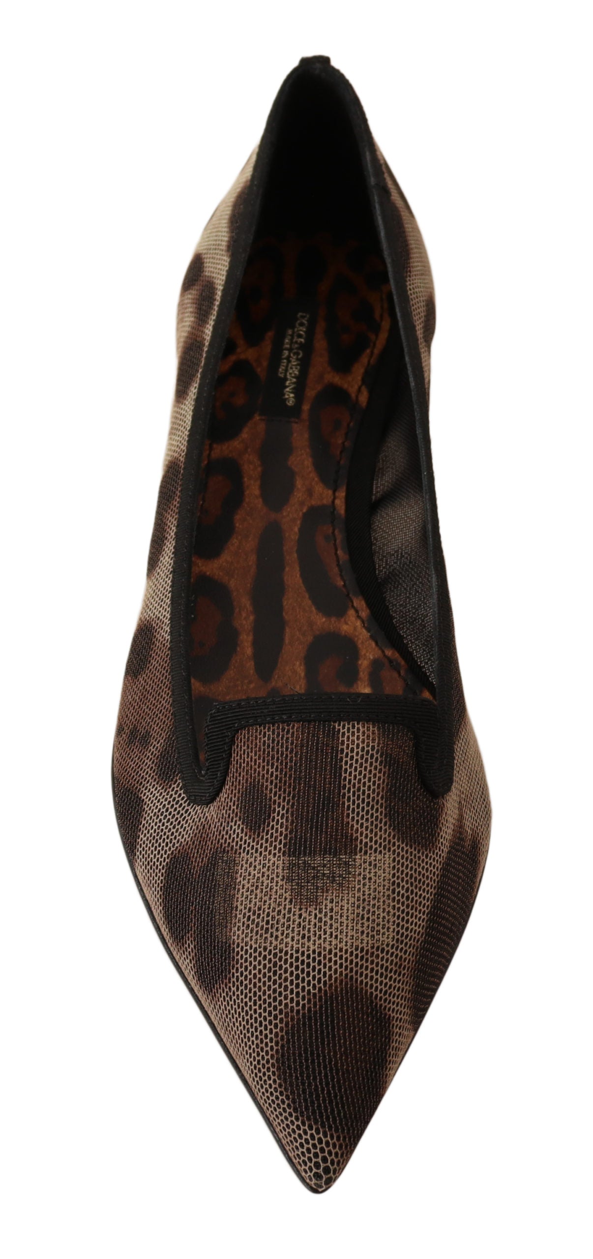 Dolce & Gabbana Brown Leopard Ballerina Flat Loafers Shoes - DEA STILOSA MILANO