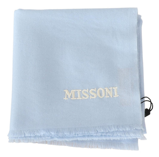 Missoni Light Blue Cashmere Unisex Neck Warmer Scarf - DEA STILOSA MILANO