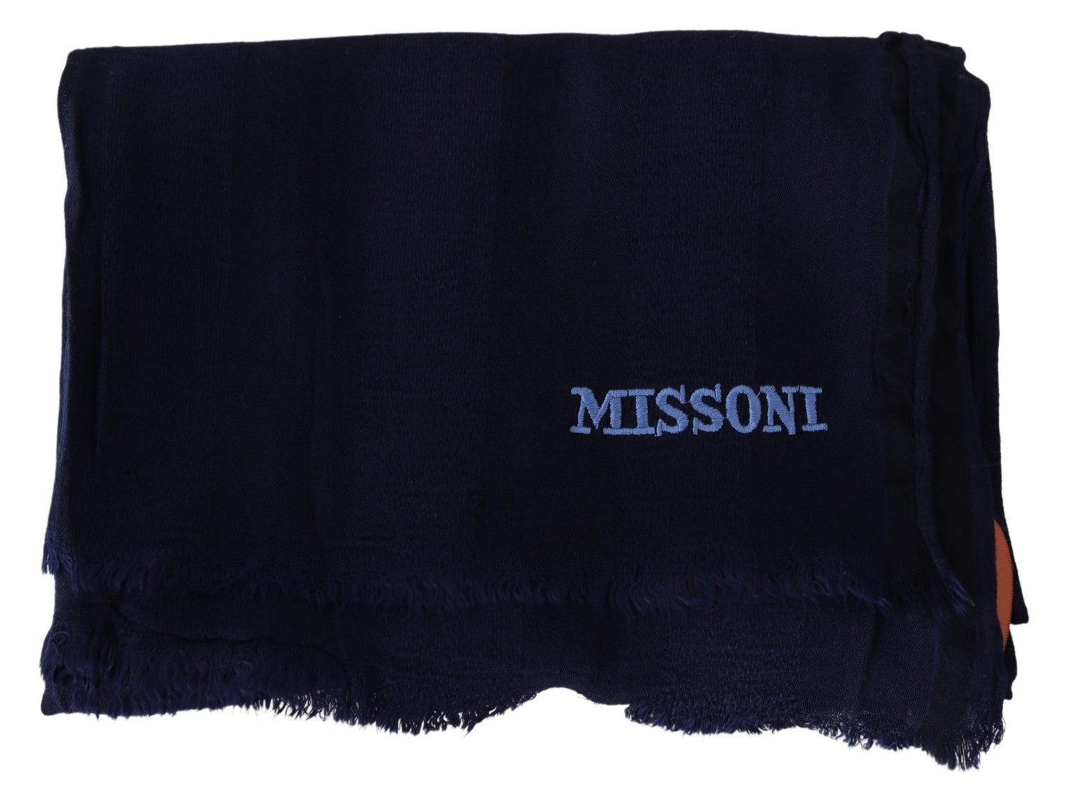 Missoni Blue Wool Knit Unisex Neck Wrap Scarf - DEA STILOSA MILANO