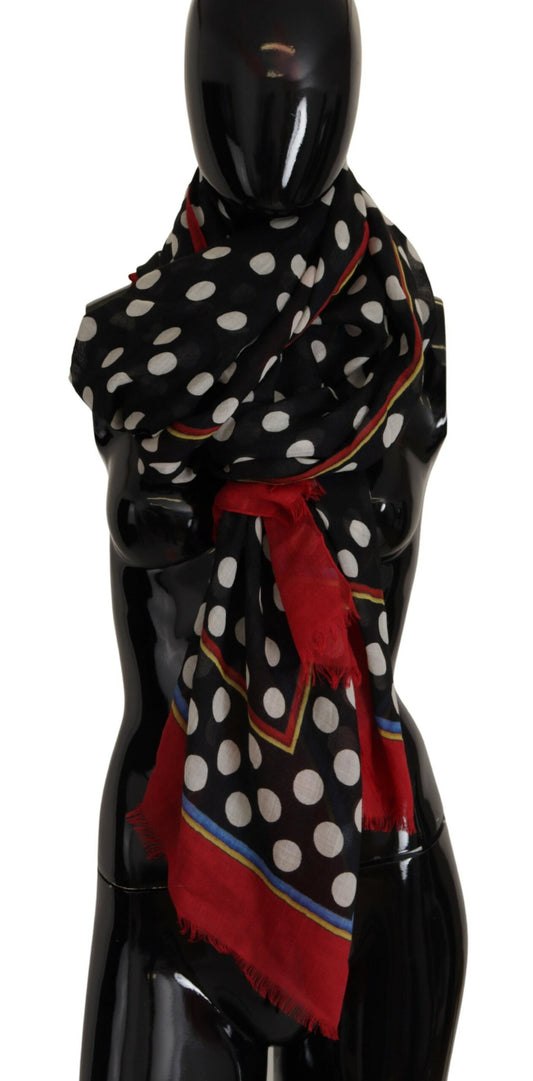 Dolce & Gabbana Multicolor Polka Dots Neck Wrap Shawl Scarf - DEA STILOSA MILANO