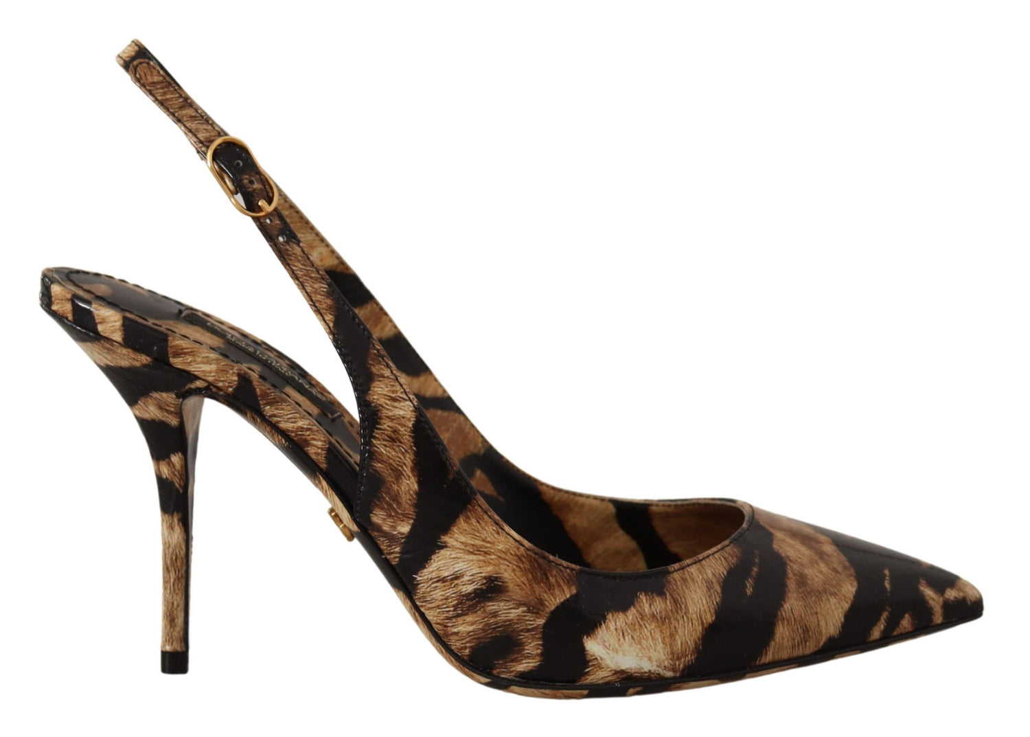 Dolce & Gabbana Brown Slingbacks Leather Tiger Shoes - DEA STILOSA MILANO