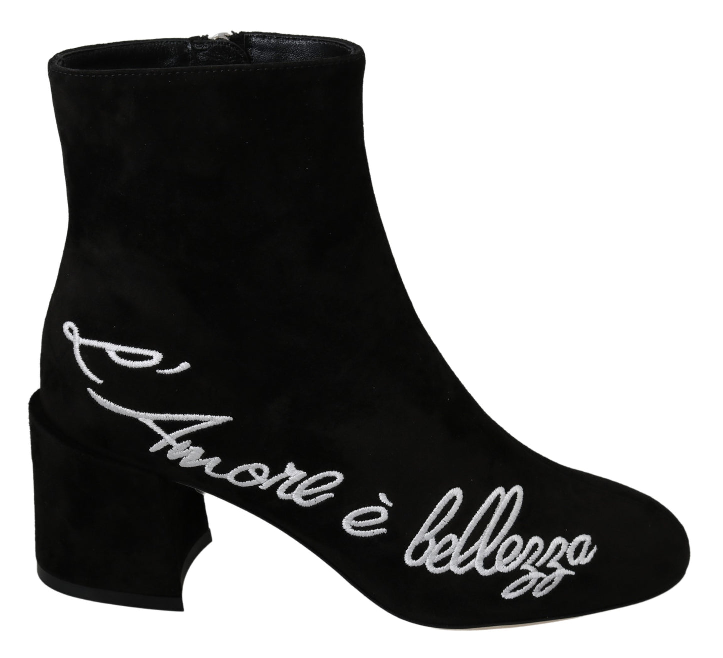 Dolce & Gabbana Black Suede L'Amore E'Bellezza Boots Shoes - DEA STILOSA MILANO