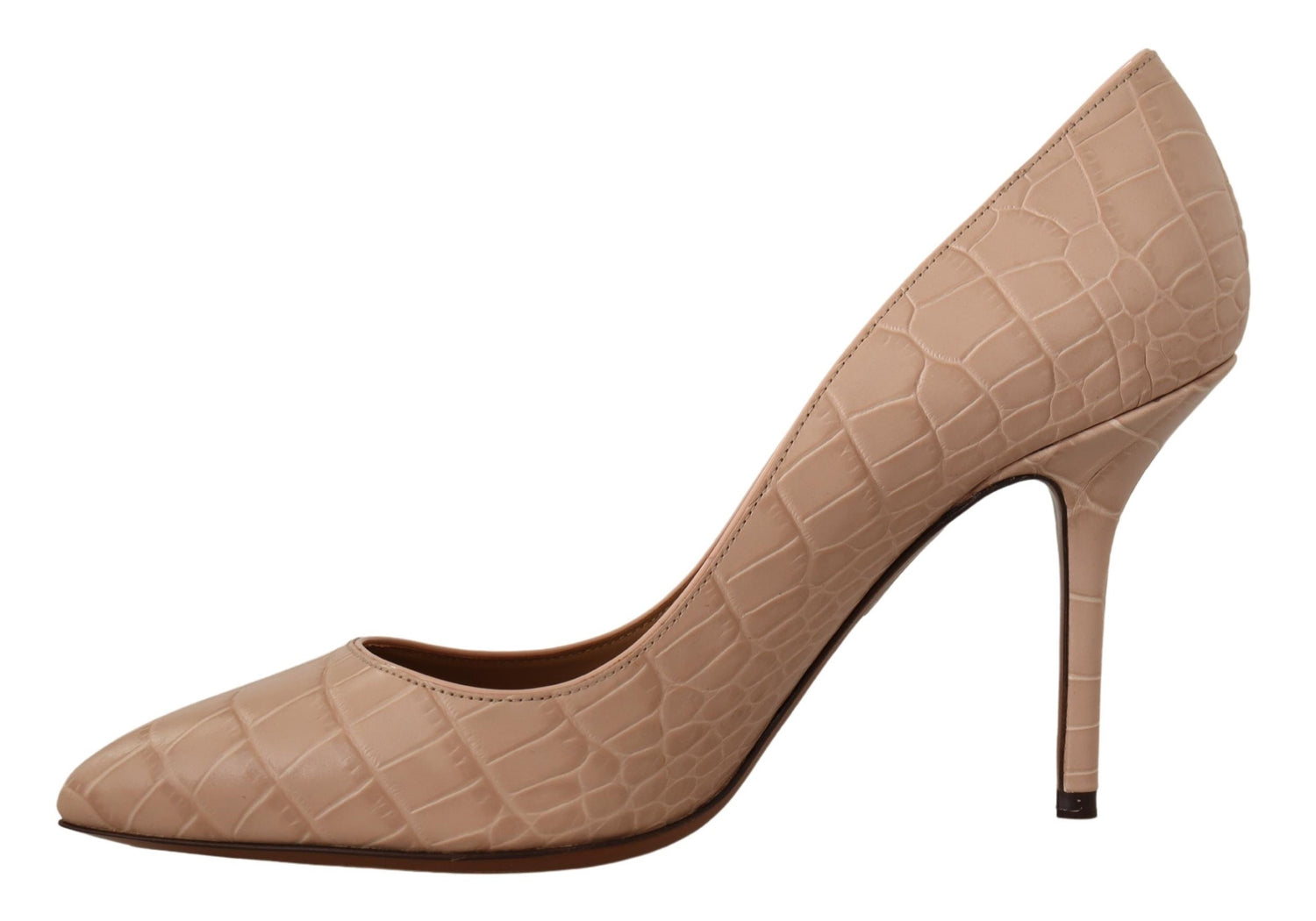 Dolce & Gabbana Beige Nude Leather BELLUCCI Heels Pumps Shoes - DEA STILOSA MILANO
