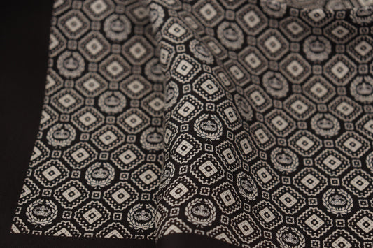 Dolce & Gabbana Black Patterned DG Logo Square Handkerchief Scarf - DEA STILOSA MILANO