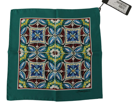 Dolce & Gabbana Majolica Patterned Square Handkerchief Scarf Silk - DEA STILOSA MILANO