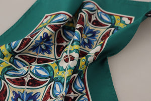 Dolce & Gabbana Majolica Patterned Square Handkerchief Scarf Silk - DEA STILOSA MILANO