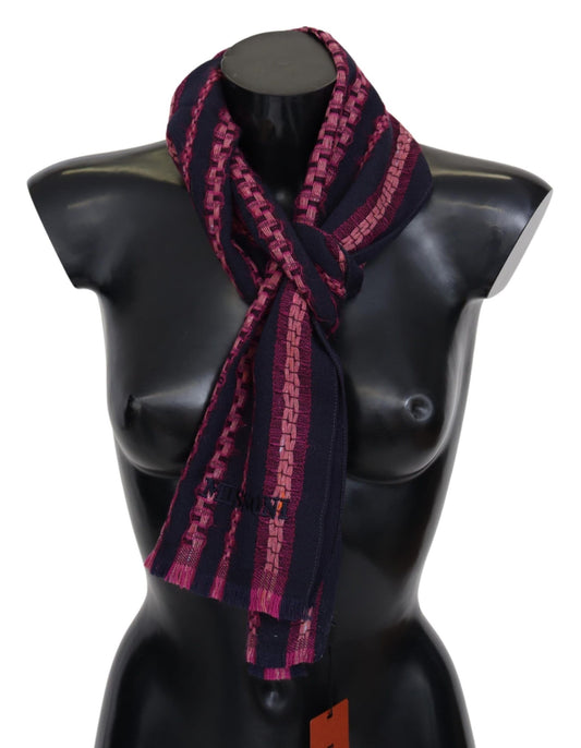 Missoni Black Pink Patterned Wool Unisex Neck Wrap Shawl - DEA STILOSA MILANO