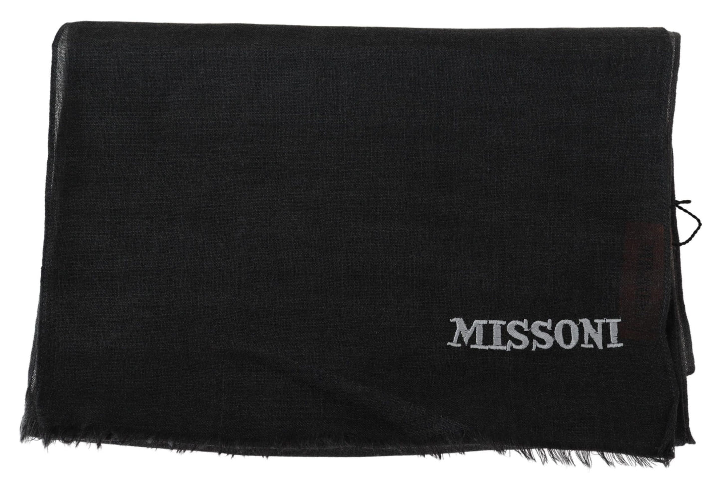 Missoni Black 100% Wool Unisex Neck Wrap Scarf - DEA STILOSA MILANO