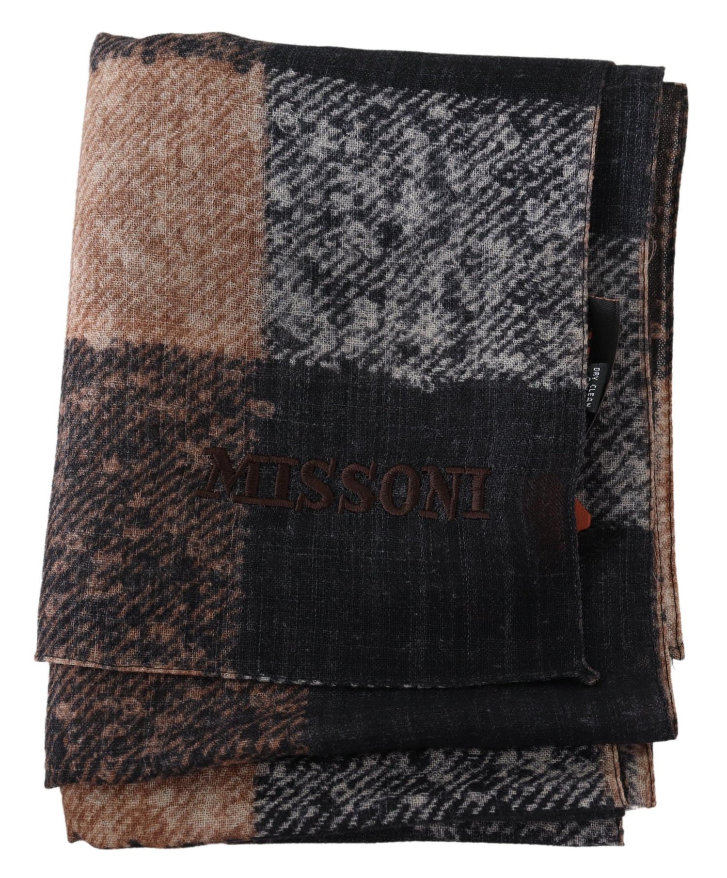 Missoni Multicolor Plaid Wool Unisex Neck Wrap Shawl Logo Scarf - DEA STILOSA MILANO