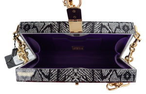 Dolce & Gabbana Gray Fashion Devotion Clutch Plexi SICILY BOX Purse - DEA STILOSA MILANO