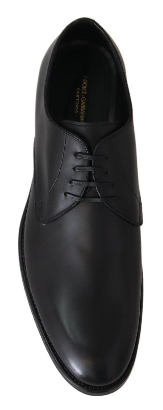 Dolce & Gabbana Black Leather SARTORIA Hand Made Shoes - DEA STILOSA MILANO