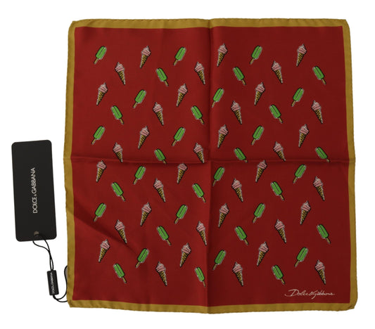 Dolce & Gabbana Multicolor Printed Square Mens Handkerchief Scarf - DEA STILOSA MILANO