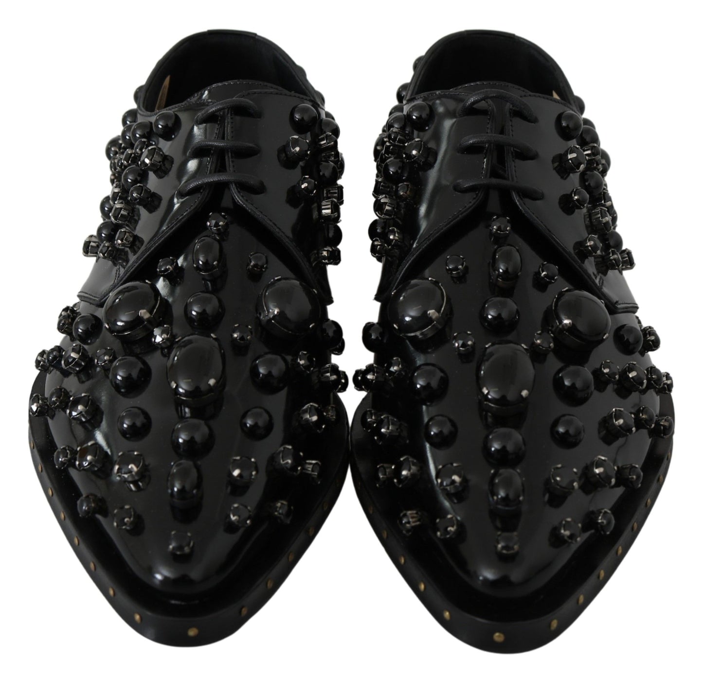 Dolce & Gabbana Elegant Black Dress Shoes with Crystals - DEA STILOSA MILANO