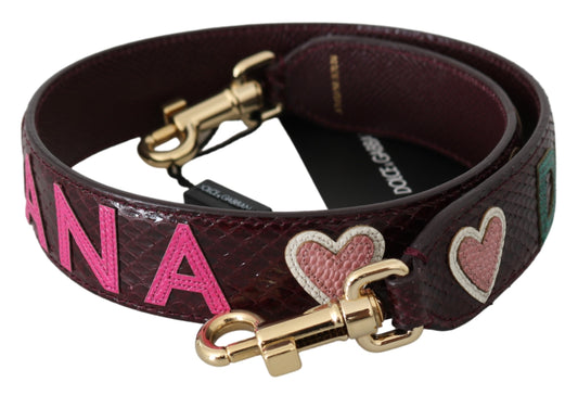 Dolce & Gabbana Bordeaux Exotic Skin Leather Belt Shoulder Strap - DEA STILOSA MILANO