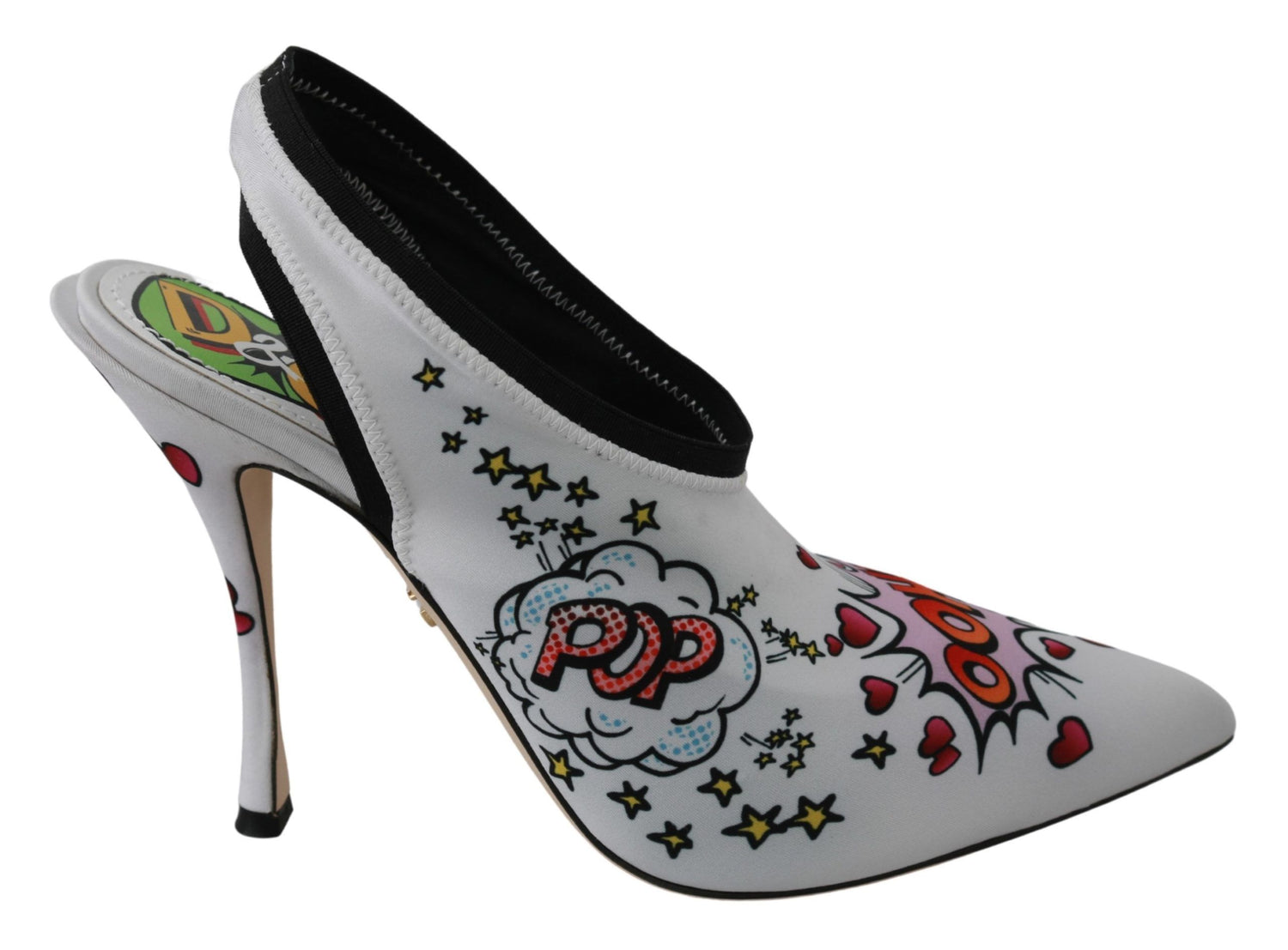 Dolce & Gabbana White WOW Neoprene Stretch Pumps Shoes - DEA STILOSA MILANO
