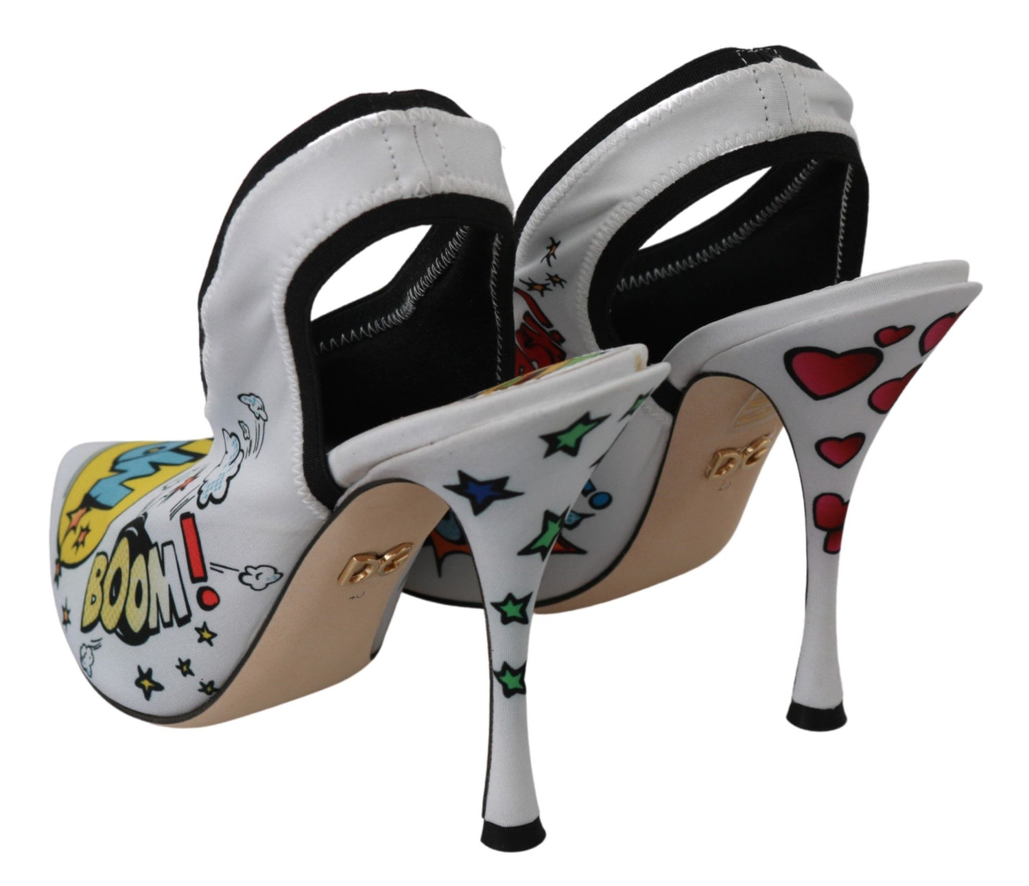 Dolce & Gabbana White WOW Neoprene Stretch Pumps Shoes - DEA STILOSA MILANO