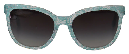 Dolce & Gabbana Blue DG4190 Lace Crystal Acetate Butterfly Sunglasses - DEA STILOSA MILANO