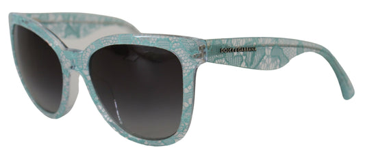 Dolce & Gabbana Blue DG4190 Lace Crystal Acetate Butterfly Sunglasses - DEA STILOSA MILANO