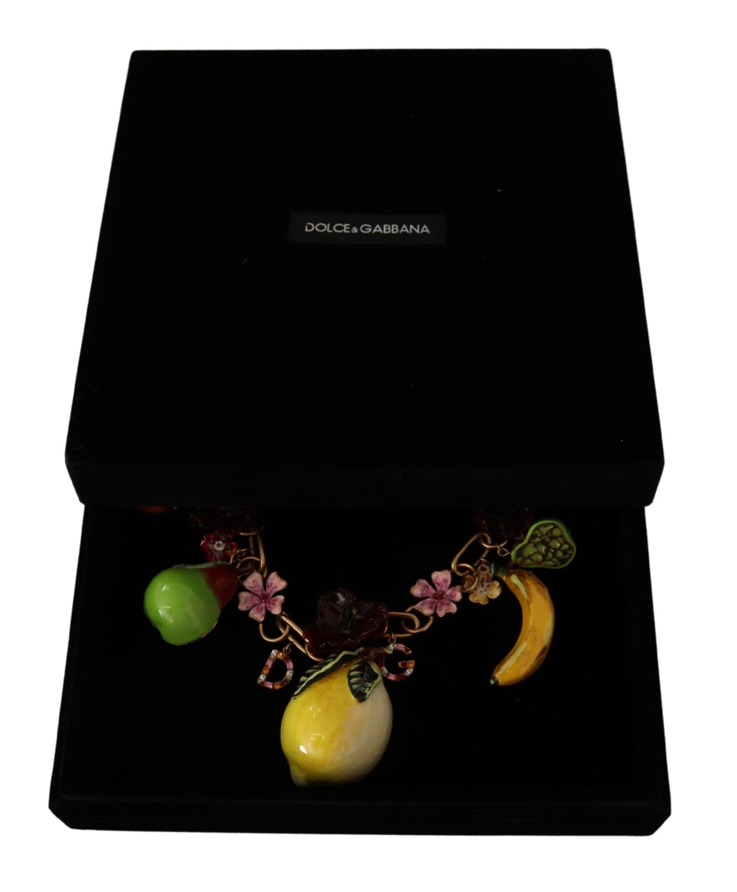 Dolce & Gabbana Gold Brass Sicily Fruits Roses Statement Necklace - DEA STILOSA MILANO