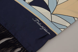Dolce & Gabbana Multicolor Geometric Patterned DG Print Shawl Fringe Scarf - DEA STILOSA MILANO