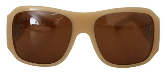 Dolce & Gabbana Cream DG4027B Swarovski Stones Brown Lens Sunglasses - DEA STILOSA MILANO