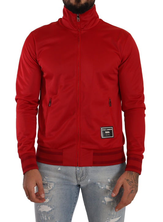 Dolce & Gabbana Red Full Zip Long Sleeve D.N.A Sport Gym Sweater - DEA STILOSA MILANO